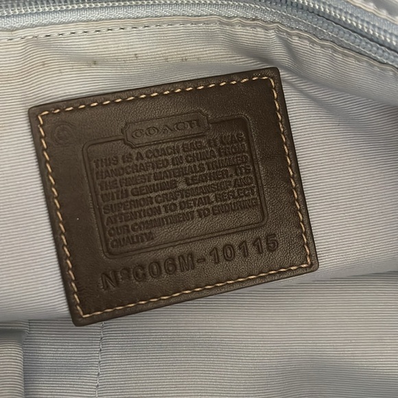 Brown and blue Coach purse - Picture 8 of 8